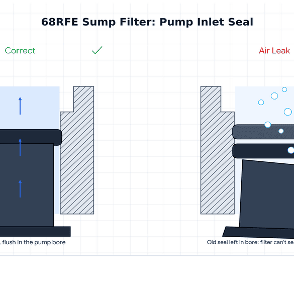 68RFE sump filter pump inlet seal