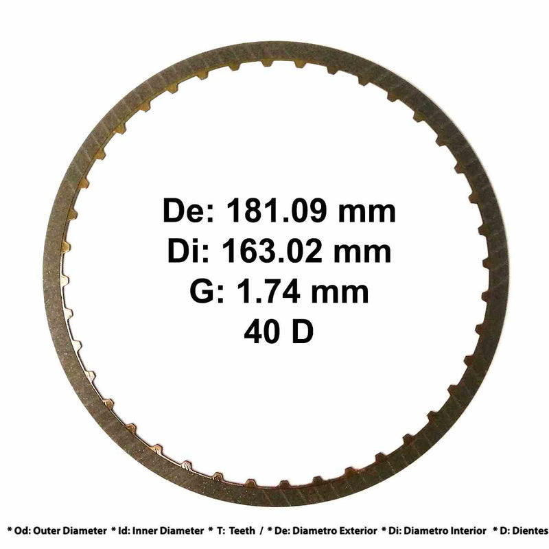 Friction Plate Allomatic Reverse Clutch JF010E JF011E JF016E JF017E F1CJA