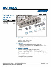 Sonnax Internal O-Ringed End Plug Kit 6R140