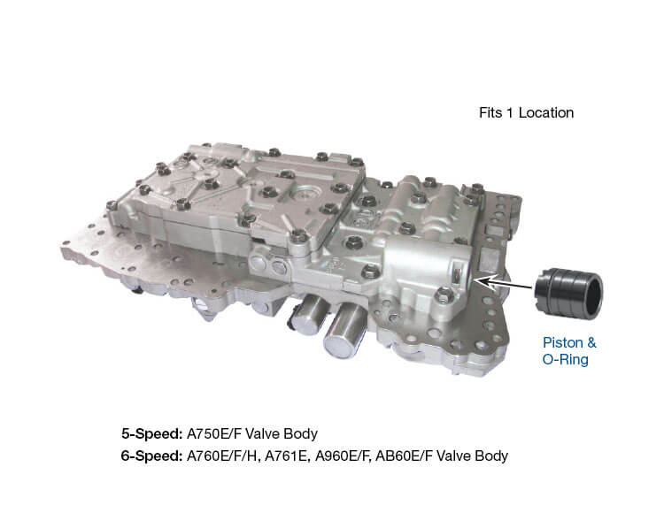 Accumulator Piston Kit Sonnax A750E A750F A760E A760F A761E A960E A960F AB60E AB60F U140E U151 U240
