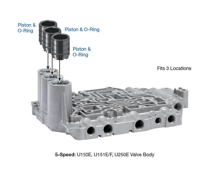 Accumulator Piston Kit Sonnax A750E A750F A760E A760F A761E A960E A960F AB60E AB60F U140E U151 U240