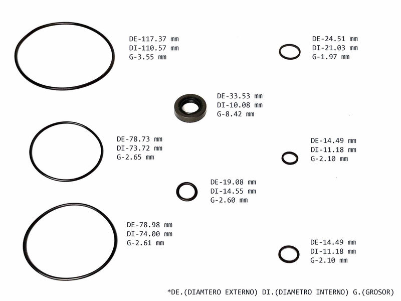 POWER STEERING PUMP SEAL KIT FOR CHEVROLET DODGE FORD - Suntransmissions