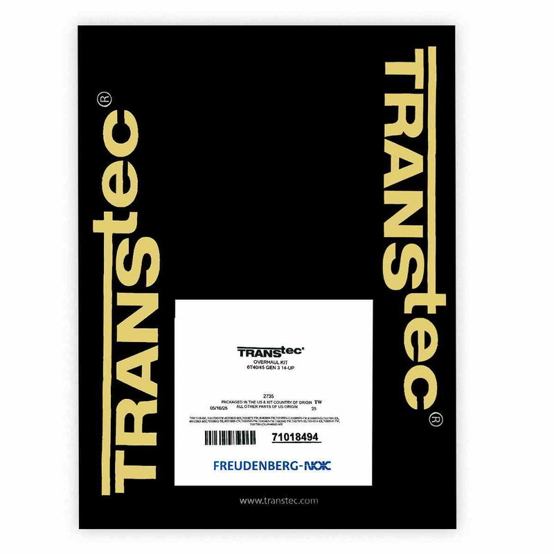 Overhaul Kit Transtec without Pistons Start Stop 6T40 6T45 X23F MH7 2014/UP
