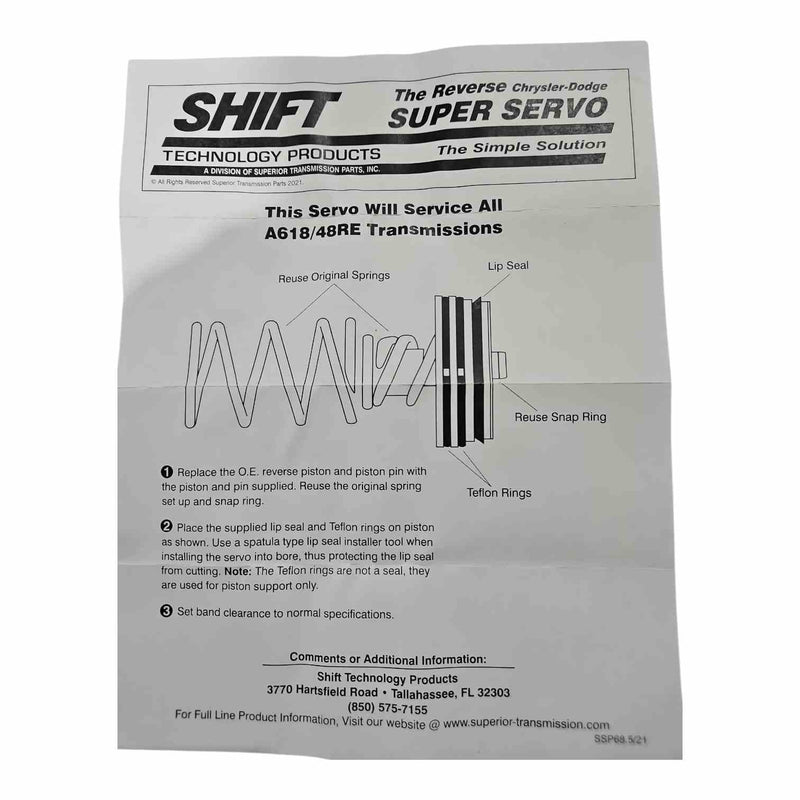 Super Servo Low Reverse 48RE A618 47RE 47RH