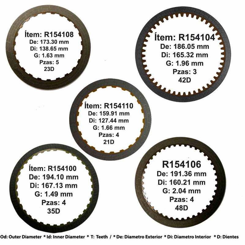 Friction Pack Raybestos HT 8L90 with 4 Frictions C3