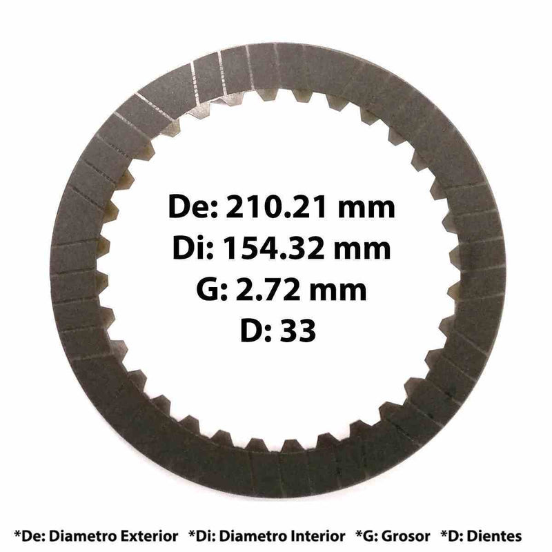 Friction Plate Single Sided 4181.295.065 ZF Ecolife Internal Teeth