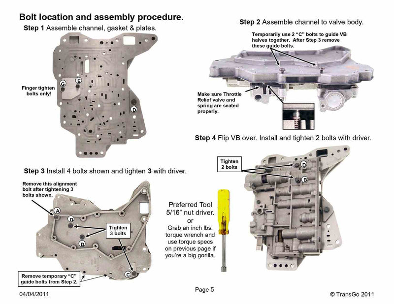 Transgo Shift Kit Gas Diesel C6