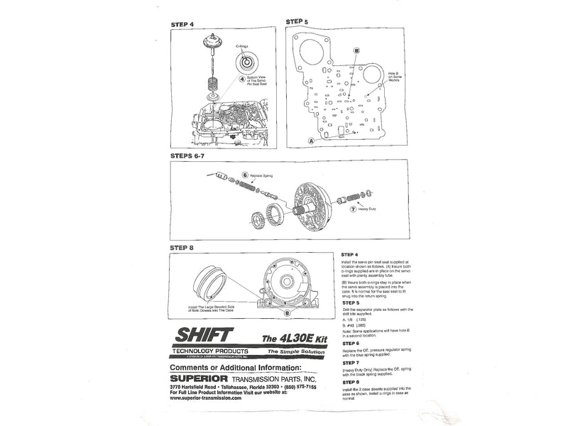 SHIFT KIT SUPERIOR 4L30E - Suntransmissions