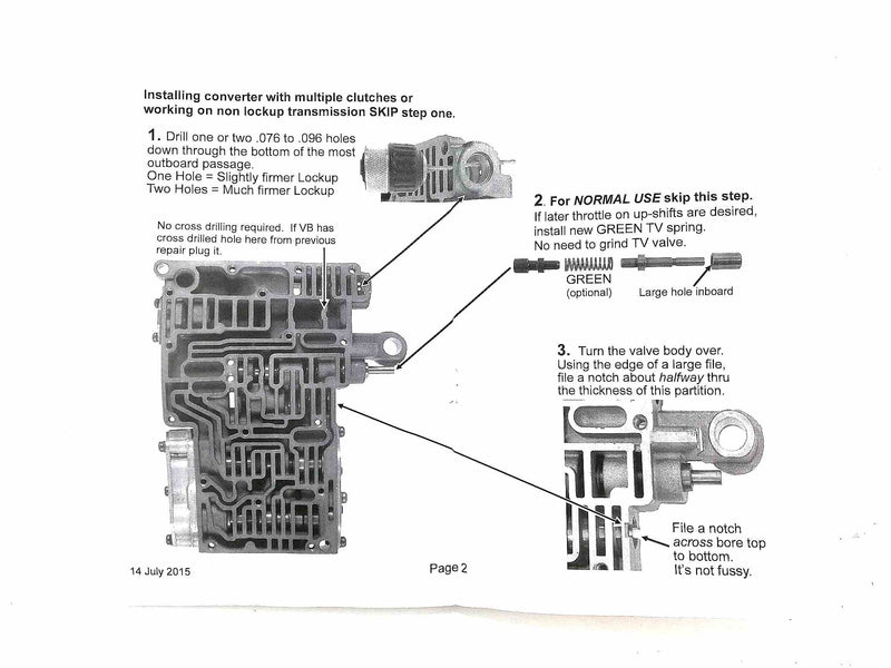 Shift Kit TRANGO Gas and Diesel A500 A518 A618