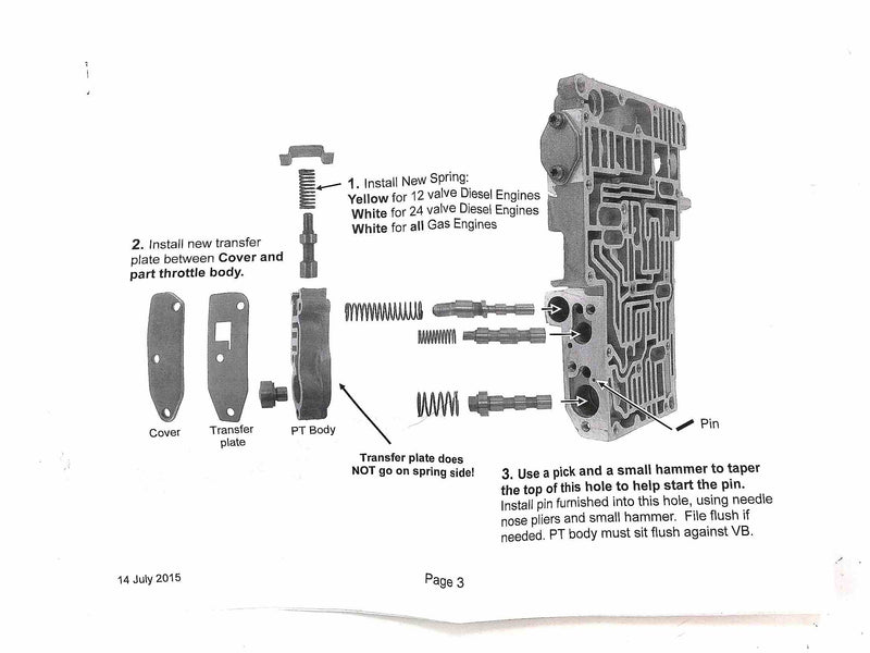Shift Kit TRANGO Gas and Diesel A500 A518 A618