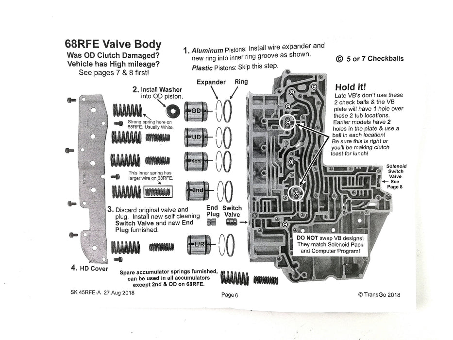 SHIFT KIT TRANSGO 45RFE 5-45RFE 68RFE - Suntransmissions